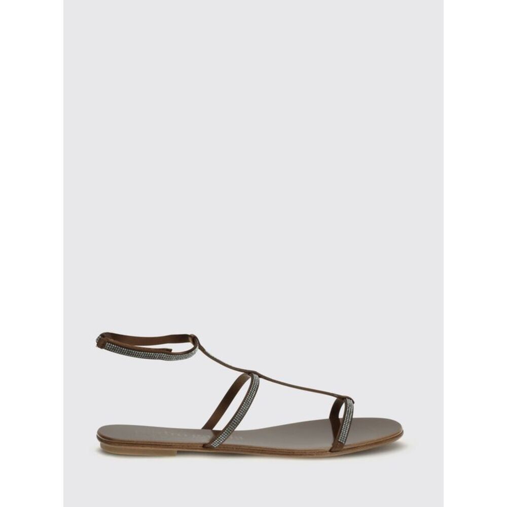 Pedro Garcia Women Suede Calfskin Sandal With Rhinestones Pedro Garcia